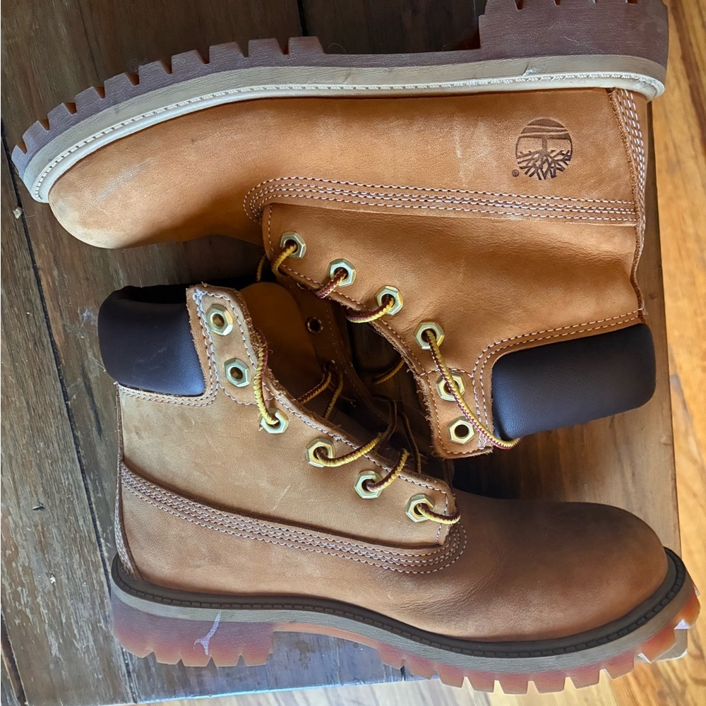 Timberland Tan Leather Work Boots - Picture 4 of 5
